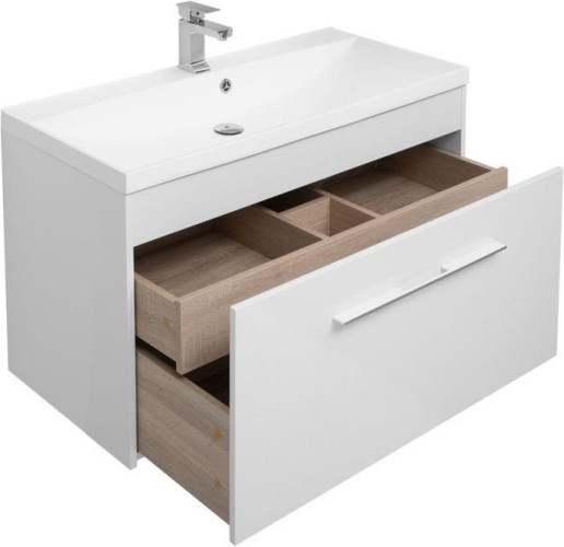 Мебель для ванной Aquanet Августа 100 белый (ручка хром, раковина Нота)