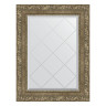 Зеркало настенное с гравировкой EVOFORM в багетной раме виньетка античная латунь, 55х72 см, BY 4016