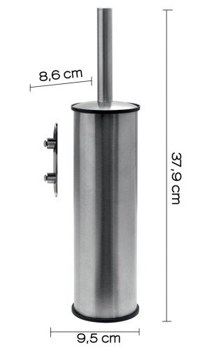 Gedy Project, настенный металлический ерш, цвет зачищенный хром