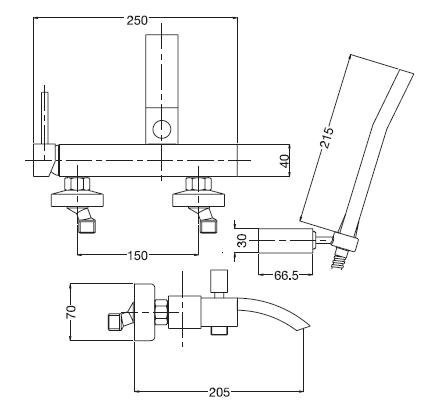 Душевая система Bugnatese Inside 9236C