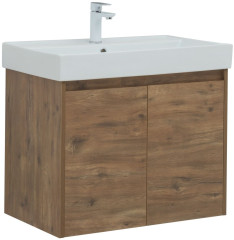 Тумба с раковиной Aquanet Nova Lite 75 дуб рустикальный (2 дверцы)