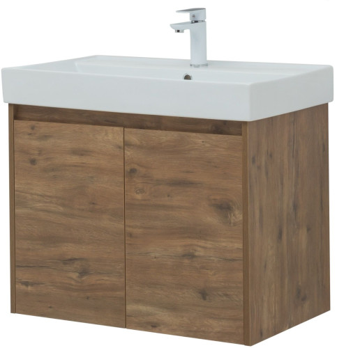 Тумба с раковиной Aquanet Nova Lite 75 дуб рустикальный (2 дверцы)