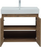Тумба с раковиной Aquanet Nova Lite 75 дуб рустикальный (2 дверцы)