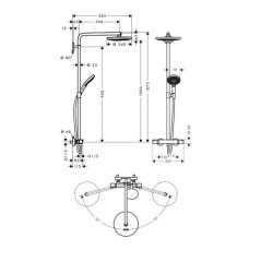 27129000 Raindance Select S 240 2jet Showerpipe, ½’