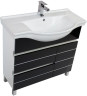 Тумба с раковиной Aquanet Доминика 90 черный