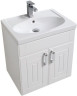 Тумба с раковиной Aquanet Рондо 60 белый (2 дверцы)