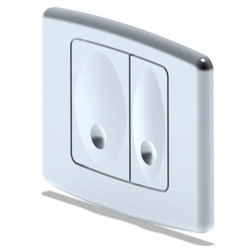 Кнопка смыва Ани Пласт 22.5х3х16.5 для инсталляции, ABS пластик, цвет Хром матовый (WP1120)