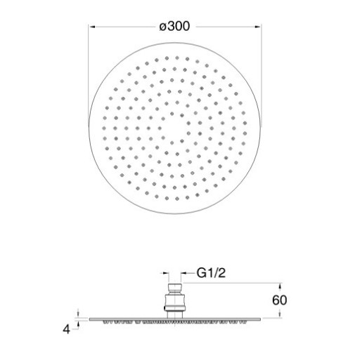 Верхний душ Cristina Sandwich PD 001