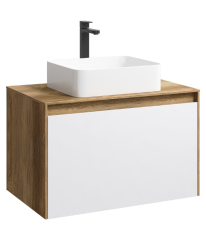 Подвесная тумба 80 см Aqwella MOB0108DB+MOB0708W