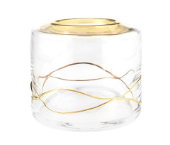 Surya Crystal Stream, круглая емкость 16х16хh14 см, для гигиенических принадлежностей, цвет хром