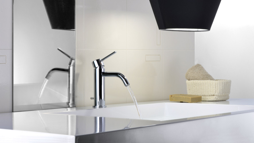 Смеситель для раковины Paffoni LIGHT без донного клапана, хром (LIG071CR)