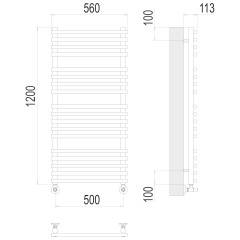 Полотенцесушитель TERMINUS Люкс Кремона П18 500х1200 NEW