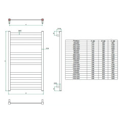 Водяной полотенцесушитель Grota Vento 48х120