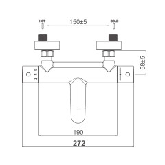 Смеситель для ванны с термостатом D&amp;K Bayern DA2123201, хром