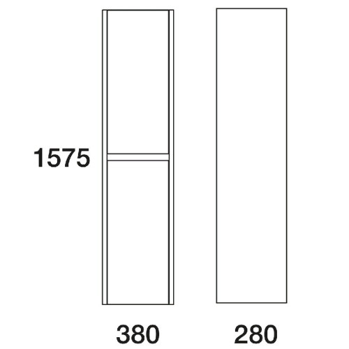 Шкаф пенал Edelform Unica 38 подвесной