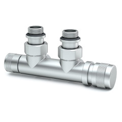 Узел нижнего подключения SR Rubinetterie угловой 1/2&quot;х3/4&quot;Е Хром матовый (правый)