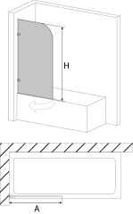 Шторка на ванну Avek Fort A3 10364 90x140