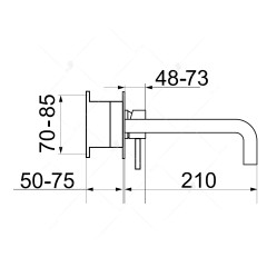Смеситель с изливом встраиваемый RGW SP-45-10B арт. 21140545-04