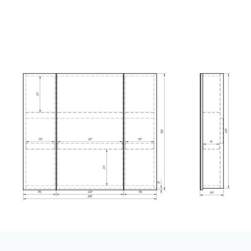 Зеркальный шкаф OWL 1975 Vind 80