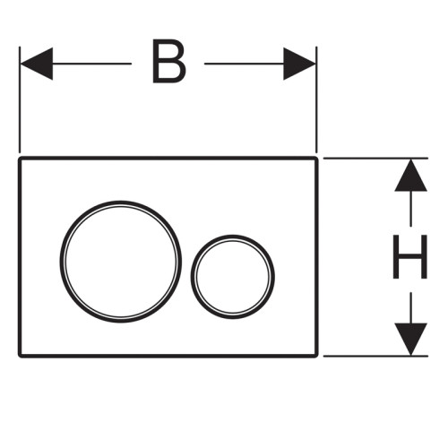 Кнопка смыва Geberit SIGMA 24.6х1.2х16.4 для инсталляции, пластик, цвет Белый (115.882.KJ.1)