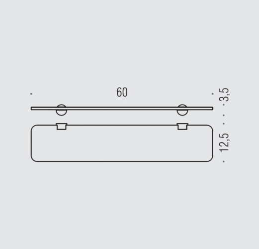 Стеклянная полка Colombo Design Plus W4916