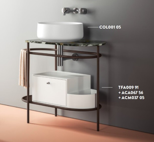 Консоль Artceram Flair 3.0 850*460*755 для настольных раковин moka