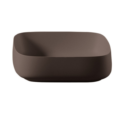 Раковина Artceram Cognac Quadro 550*350*155 отверстия для смесителя-отсутствуют Brown cocoa