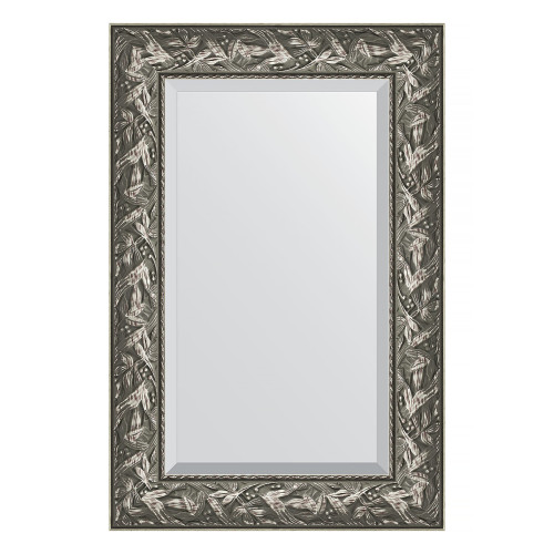 Зеркало настенное с фацетом EVOFORM в багетной раме Византия серебро, 59х89 см, BY 3416