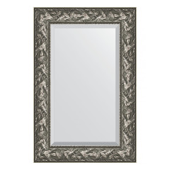 Зеркало настенное с фацетом EVOFORM в багетной раме Византия серебро, 59х89 см, BY 3416