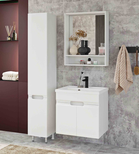 Зеркало Венеция Неаполь 60 белый матовый