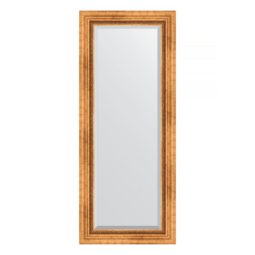 Зеркало настенное с фацетом EVOFORM в багетной раме римское золото, 56х136 см, BY 3516