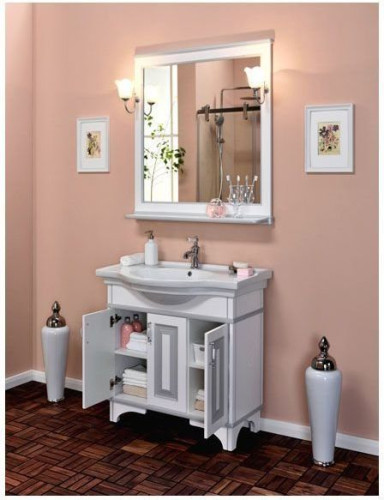 Мебель для ванной Aquanet Валенса 100 белый краколет/серебро