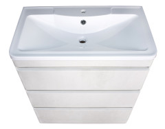 Тумба напольная Style Line Атлантика 80 (3 ящ.), Люкс бетон крем, PLUS