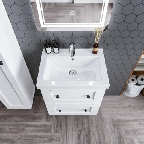 Тумба Бриклаер Хелена 60 Рамочный белый (2 упаковки)