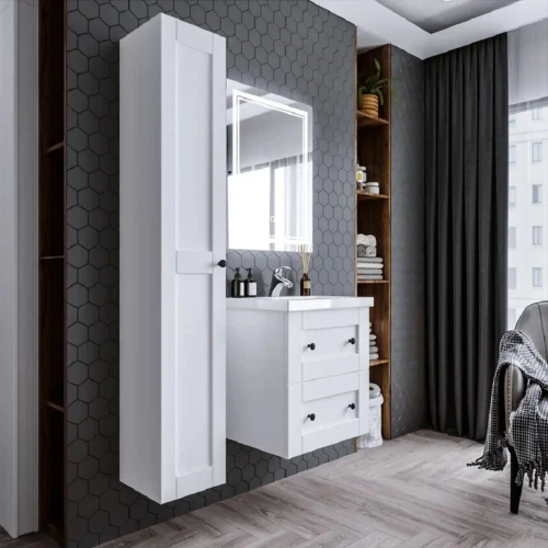 Тумба Бриклаер Хелена 60 Рамочный белый (2 упаковки)