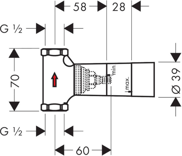 Запорный вентиль Hansgrohe скрытая часть (15974180)