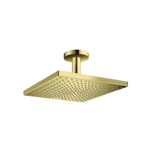 Верхний душ Hansgrohe Raindance E 300 1jet, с потолочным подсоединением, полированное золото