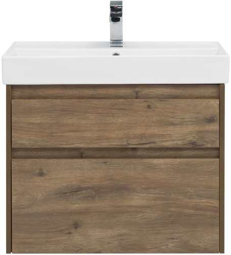 Тумба с раковиной Aquanet Nova Lite 75 дуб рустикальный (2 ящика)