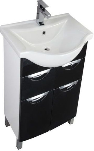 Тумба с раковиной Aquanet Асти 65 черный