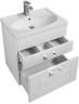 Тумба с раковиной Aquanet Рондо 60 белый (2 ящика)