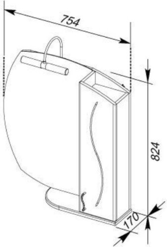 Зеркало-шкаф Aquanet Моника 75 белый