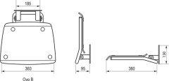Унивеpсальное сиденье для душа OVO-B-TEXT (B8F0000030)