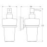 Держатель с дозатором жидкого мыла (матовый хрусталь; хром) (FBS) LUX 009
