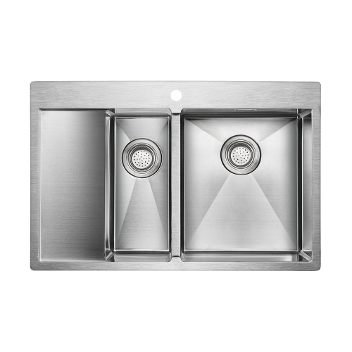 Мойка нерж. сталь Paulmark AISI304 UNION, PM537851-BSR, брашированная нерж. сталь, правая, 780х510мм, Paulmark