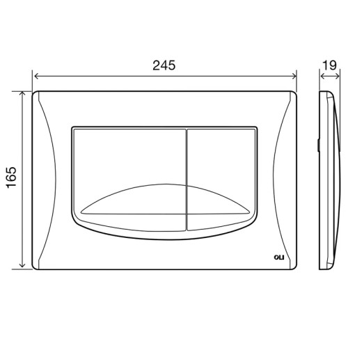 Инсталляция для подвесного унитаза OLI 80 ECO с механической панелью слива River Della хром (886914RDOO)