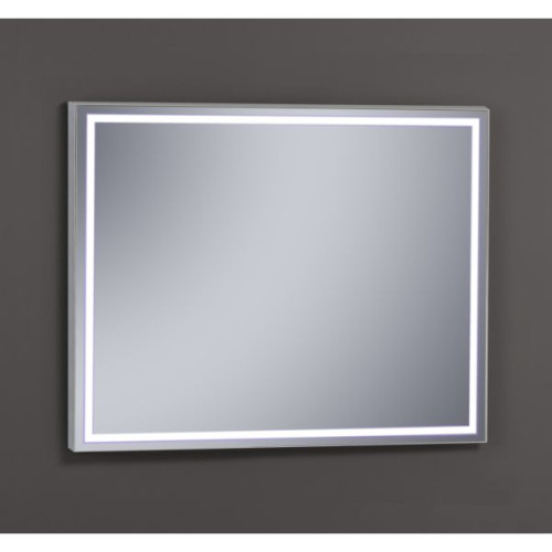 Xpertials LISBETH, прямоугольное зеркало 100х80 см c LED подсветкой: датчик вкл/выкл подсветки с диммером и датчик антизапотевания, профиль матовый хр