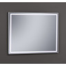 Xpertials LISBETH, прямоугольное зеркало 100х80 см c LED подсветкой: датчик вкл/выкл подсветки с диммером и датчик антизапотевания, профиль матовый хр