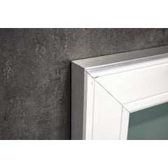 Xpertials LISBETH, прямоугольное зеркало 100х80 см c LED подсветкой: датчик вкл/выкл подсветки с диммером и датчик антизапотевания, профиль матовый хр