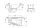 Ванна акриловая Roca HALL Angular асимметричная 150х100, правосторонняя