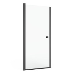 Душевая дверь Roca CAPITAL распашная 90х195, толщина полотна 6мм универсальная, цвет профиля черный